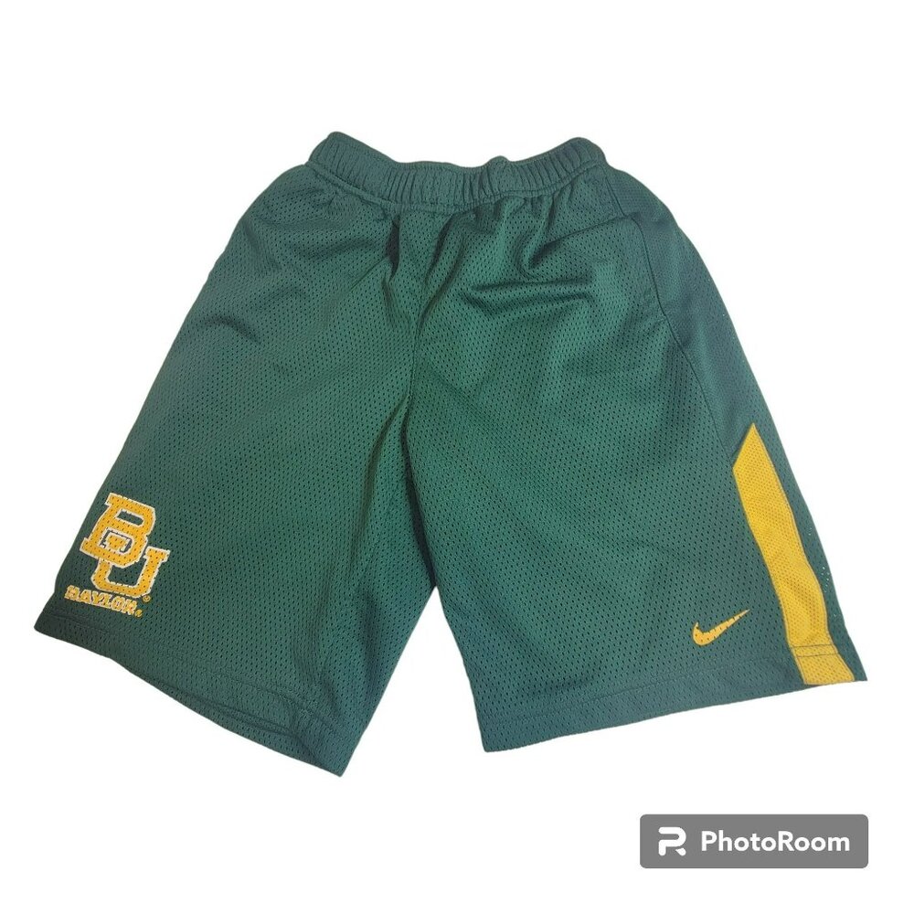 Nike Dri-Fit Baylor University Basketball Shorts, Boys M, Green & Gold, EUC